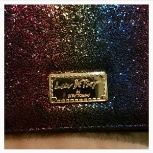 Betsey Johnson Rainbow Glitter Wallet/Wristlet